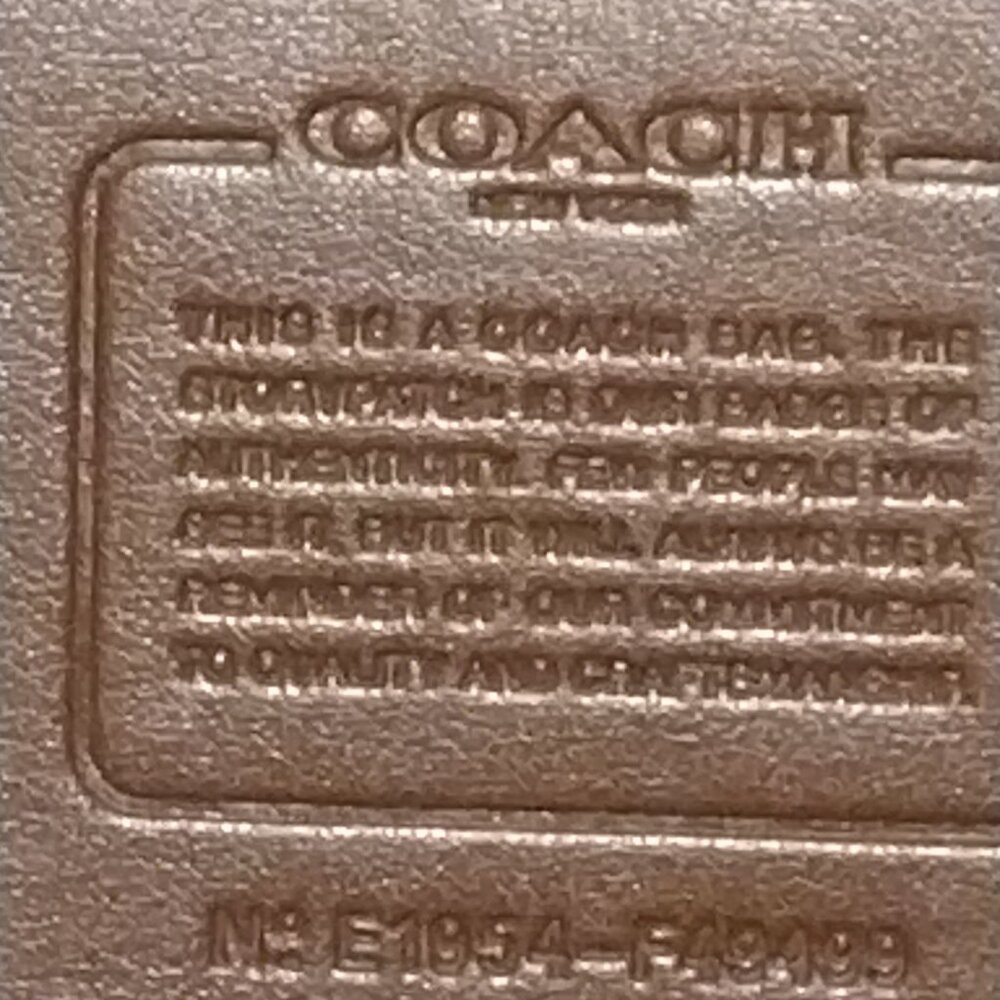 COACH Ava Chain Signature Leather Tote in Chalk, Debossed - Picture 10 of 16